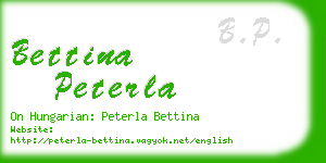 bettina peterla business card